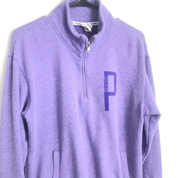 PINK Victoria's Secret 1/4 Zip Logo Pullover - Picture 6 of 16